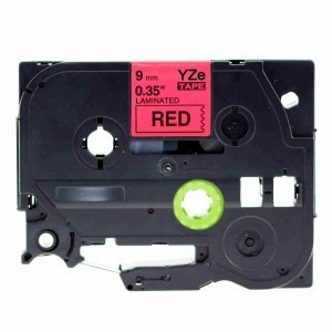 Brother P-touch Kompatibel, ersetzt Brother TZe-421 Schriftbandkassette, Schwarz auf rot, 9mm-8m