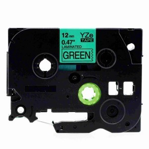 Brother P-touch Kompatibel, ersetzt Brother TZe-731 Schriftbandkassette, schwarz auf grün, 12mm-8m