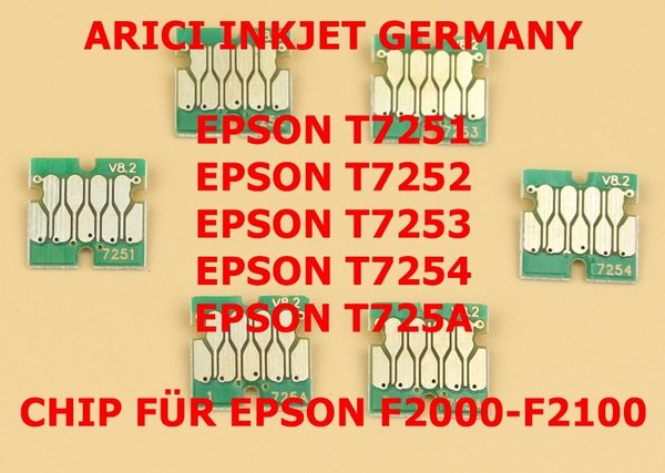 EINMAL CHIPS FÜR EPSON T7251-T7254-T725A-600 ML